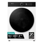 Lavadora Hisense WF5I1045BWQ, 10.5 kg, 18 programas, blanca