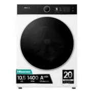 Lavadora Hisense WF5I1045BWQ, 10.5 kg, 18 programas, blanca