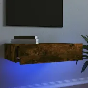 Mesa de TV Dream Space con luces LED roble ahumado 60x35