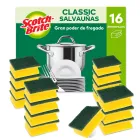 Estropajos Clásicos Scotch-Brite para Fregado Eficaz - 16 Pack