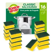 Estropajos Clásicos Scotch-Brite para Fregado Eficaz - 16 Pack