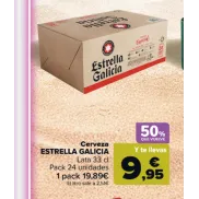 Pack de 24 latas de Estrella Galicia con reembolso hasta 80%
