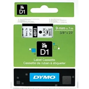 Cinta Térmica DYMO D1 40913 Blanco-Negro 9MMx7M POLIEST