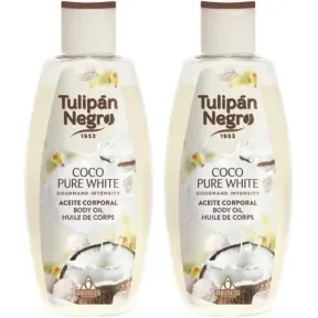 Body Oil Tulipán Negro Coco Pure White - 2 Unidades