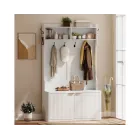 Homcom perchero zapatero blanco 100x38x172 cm MDF