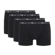 Pack de 4 bóxers de algodón negro con logotipo DIM