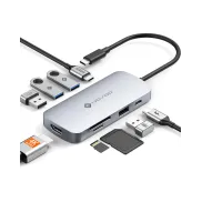 Cargador 9 en 1 USB C NOVOO con HDMI 4K y 100W PD