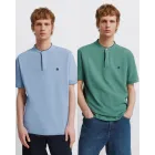 Polo slim fit contraste en piqué (Tallas XS a XXXL)