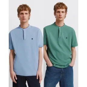 Polo slim fit contraste en piqué (Tallas XS a XXXL)