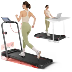 Cinta de Correr Plegable 5 en 1, 12 km/h y Inclinación 9%