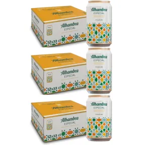 3 Packs de Alhambra Especial 12x33 cl. | 36 Botes a 0.50€