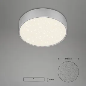 Lámpara de Techo LED Briloner, Diseño Estrella Plata