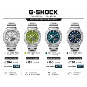 G-Steel G-Shock GM-2110D en acero desde 177€