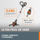Desbrozadora 2 en 1 Worx a Batería 20V, Cabezal Rotatorio