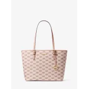 Bolso mediano Jet Set de jacquard con logotipo Michael Kors