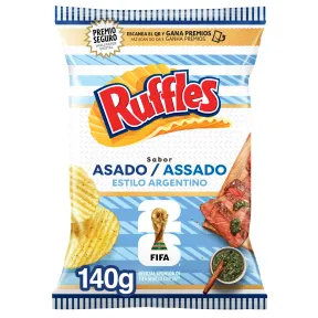 Patatas Ruffles Barbacoa 140 g - Estilo Argentino Crujientes