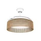 Ventilador LED Mellerware Brizy Rattan 106 cm 6 velocidades