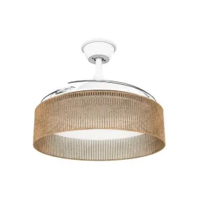 Ventilador LED Mellerware Brizy Rattan 106 cm 6 velocidades
