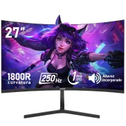 Monitor Curvo Gaming 27" FHD 1080p, 250Hz, 1ms, Freesync