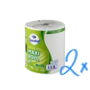 Papel de cocina Maxi Roll Carrefour Essential (2 unidades)