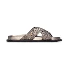 Sandalias de piel Carmela en gris, negro y dorado 36-40.