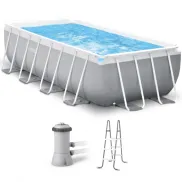 Piscina elevada Intex Prisma Frame 400x200 cm + Bomba y Escalera