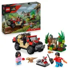 Huida en Todoterreno: LEGO Raptor y Dinosaurios en Acción