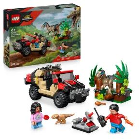 Huida en Todoterreno: LEGO Raptor y Dinosaurios en Acción