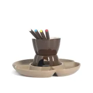 Juego de Fondue de Chocolate HOME 723544, 7 Piezas Marrón