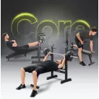 Plegable Zipro Core: Banco de musculación con rack de pesas.