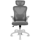 Silla DRAIR35 ergonómica, asiento gris y respaldo de malla