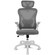 Silla DRAIR35 ergonómica, asiento gris y respaldo de malla