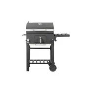 Barbacoa negra e inoxidable KOA para jardín