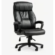 Silla TJELE de oficina en polipiel negro y negro