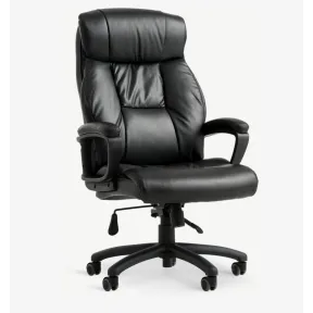 Silla TJELE de oficina en polipiel negro y negro