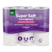 Papel Higiénico Supersuave de 3 Capas - 9 Rollos Amazon