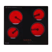 Placa vitrocerámica 60cm 6000W, 4 fuegos Topwish