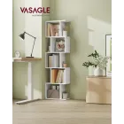 Estantería moderna de 5 niveles para libros y separación de espacios