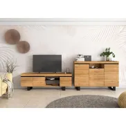 Set de Comedor Naturale con Mueble Auxiliar en Roble Negro