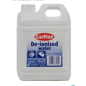 Agua Desionizada CarPlan para Baterías y Planchas 2.5L
