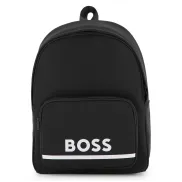 Mochila Negra BOSS Kidswear con Estampado Grande para Niños
