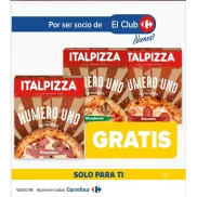 Pizza gratis Italpiza al comprar más de 50 euros en Carrefour