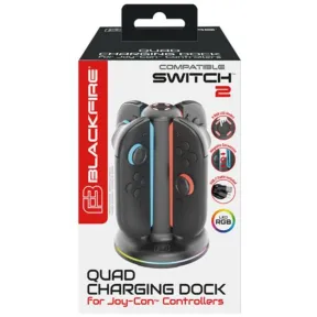 Soporte de carga Blackfire RGB para 4 Joy-Con Nintendo Switch