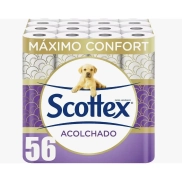 Scottex papel higiénico 3 capas, 56 rollos (Envío España)