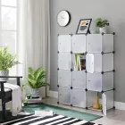Estantería Modular de 12 Cubos para Ropa y Zapatillas