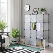 Estantería Modular de 12 Cubos para Ropa y Zapatillas