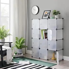 Estantería Modular de 12 Cubos para Ropa y Zapatillas