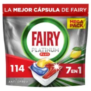 Cápsulas de Lavavajillas Fairy Platinum Plus Limón, 6x19