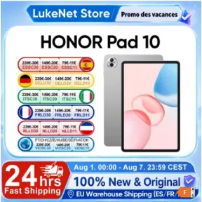 Tablet HONOR Pad 10 EU, 12.1'' 2.5K, Snapdragon, Batería 10100mAh