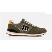Zapatillas negras deportivas para hombre con logotipo Verde Mustang